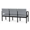 Lesro Lenox 3 Seat Tandem Seating W/ Arms, 64.5 in W 24.5 in L 32 in H LS3103 - alternate 2